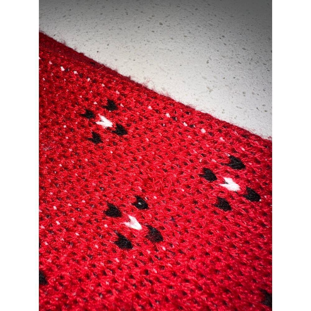 Christmas Sweater Cardigan Croft & Barrow Full Button Red Snowflakes Winter L - Picture 7 of 10